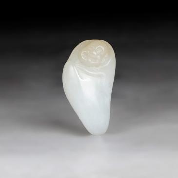 和田羊脂白玉掛件佛