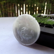 正品純天然緬甸a貨翡翠招財豬玉牌掛件
