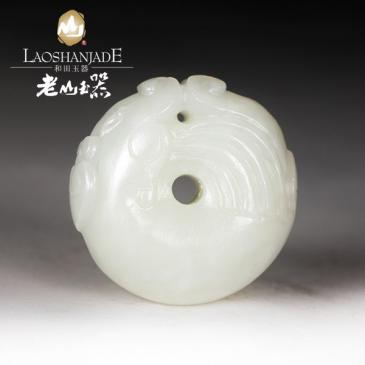 和田玉掛件龍扣圓潤飽滿造型簡約
