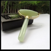 天然岫玉按摩器/玉石按摩器美容必備/玉緣軒正品