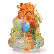 開光琉璃貔貅擺件★家居飾品工藝品車內(nèi)擺設(shè)★招財(cái)辟邪保平安