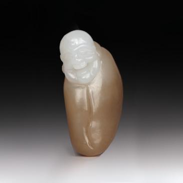 和田羊脂玉糖白玉掛件佛