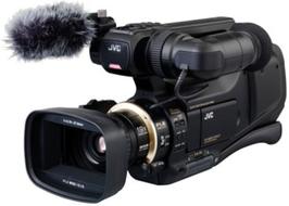 JVC(加送VF808電池)專業高清閃存攝像機(婚慶專用2400萬像素1/2.3背照式COMS雙卡同時錄制斷點續錄F1.2光圈廣角)JY-HM95
