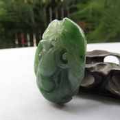 精美天然和田玉連年有魚吉祥掛件