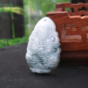 天然翡翠玉本命佛大日如來掛件