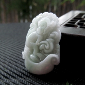 純天然緬甸a貨翡翠玉十二生肖猴掛件吊墜