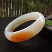 正品純天然水草瑪瑙玉手鐲/玉緣軒正品