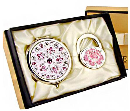 红粉佳人+包包挂----镶水晶钻石数量110个，粉色系列