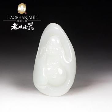 和田玉羊脂玉掛件佛玉質(zhì)油潤