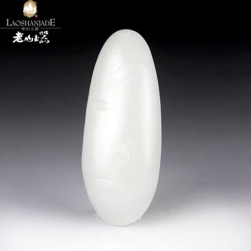 新疆和田羊脂玉掛件山水人物55.92g