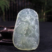 冰透岫巖玉虎虎生威玉牌掛件/岫玉老虎猛虎玉佩/辟邪開運助事業/玉緣軒正品