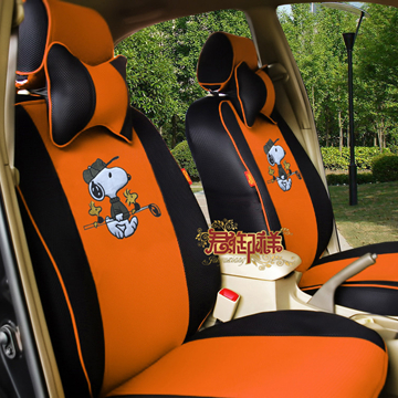 JKT-015橙黑色带高尔夫史努比标