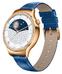 HUAWEIWATCH華為手表星月系列(玫瑰金)施華洛世奇人造寶石藍色鱷魚紋牛皮表帶手表藍牙通話