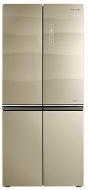 冰箱玻璃面板十字对开四门三温区超气态除菌BCD-530WGPZV格调金