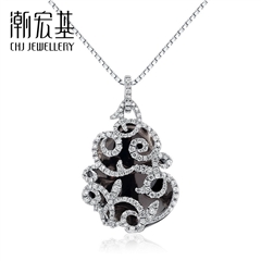 伊甸園系列-秘寶情愫-琺瑯工藝鉆石吊墜/掛墜