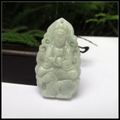 純天然緬甸翡翠a貨生肖羊守護神大日如來掛件