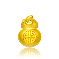 【網店尊享款】葫蘆黃金足金吊墜轉運珠
