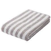 柔软浴巾70×140cm/浅灰色条纹