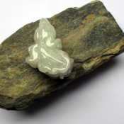 翡翠純色玉白菜(百財)掛件