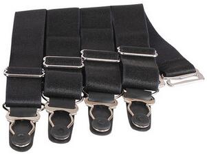 4 x Steel Suspender Clips in Black