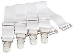 4XSteelSuspenderClipsInWhite