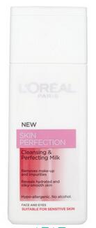 L'OREALPARISSKINPERFECTIONCLEANSINGMILK-DRY/SENSITIVE200ML