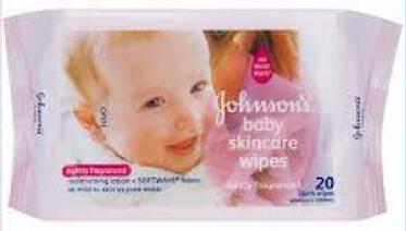 Johnson & Johnson 强生 婴儿娇嫩倍柔护肤湿巾 20片