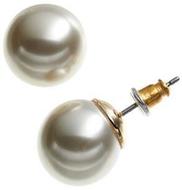 DanaBuchmanGoldToneSimulatedPearlStudEarrings