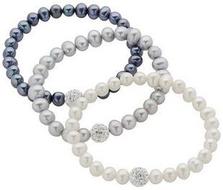 DyedFreshwaterCulturedPearl&CrystalStretchBraceletSet