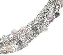 LyricSterlingSilverDyedFreshwaterCulturedPearl&DiamondAccentFlowerMultistrandBracelet