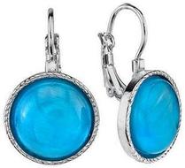 1928SilverToneCabochonDropEarrings