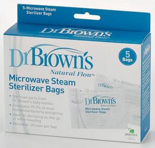Dr.Brown'sNaturalFlow5-pk.MicrowaveSteamSterilizerBags