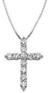 1/2CaratT.W.IGLCertifiedDiamond14kGoldCrossPendantNecklace
