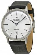 Intra-MaticSilverDialLeatherMen'sWatch