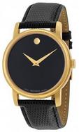 MuseumBlackDialBlackLeatherMen'sWatch