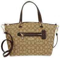 PrairieSignatureCanvasSatchel-LightGold/KhakiBrown
