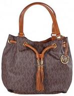 JetSetGatheredLargeToteHandbagInBrown