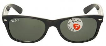 Ray-BanNewWayfarerPolarizedBlack/Green52mmSunglassesRB2132