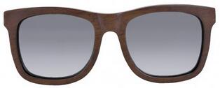 HamptonNaturalEbonyWoodSilverMirroredLensSunglasses