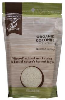 VitacostOrganicMediumShreddedCoconut--6.5Oz184G
