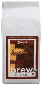 VitacostBrewColombian100%ArabicaCertifiedOrganicGroundCoffee--12Oz340G