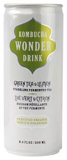 Kombucha Wonder Drink Organic Sparkling Fermented Tea Green Tea & Lemon -- 8.4 fl oz