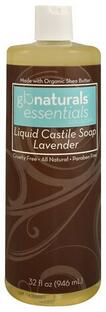 Glonaturals Essentials Collection Lavender Liquid Castile Soap -- 32 fl oz (946 mL)