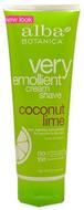 AlbaBotanica?VeryEmollientCreamShaveCoconutLime--8FlOz