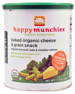 HappyBabyHappyMunchiesBakedOrganicCheese&GrainSnackBroccoli,Kale&Cheddar--1.63Oz