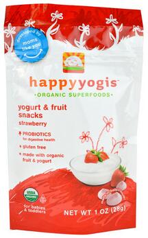 HappyBabyHappyyogis™OrganicSuperfoodsYogurtAndFruitSnacksStrawberry--1Oz