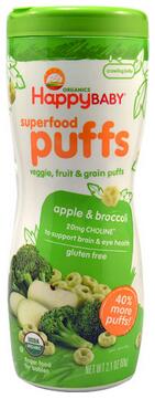 HappyBabySuperfoodPuffsApple&Broccoli--2.1Oz