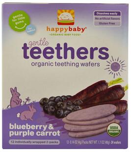 HappyBabyOrganicBabyFoodGentleTeethersBlueberry&PurpleCarrot--1.7Oz