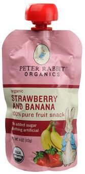 Peter Rabbit Organics Pure Fruit Snack Strawberry and Banana -- 4 oz