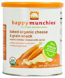 HappyBabyHappyMunchiesBakedOrganicCheese&GrainSnackCheddarCheeseWithCarrot--1.63Oz